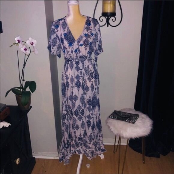 RAGA ANDREA‎ MAXI DRESS, Beach/Summer, Blue/White, Size: XS, NWT - Picture 4 of 6